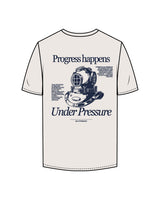 The Mens Tee - Bone - MD Hyperbaric - Left Chest & Back Illustration - Printed - Navy