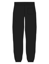 The Womens Sweatpants - Black - The Stu - Left Leg - EMB - Tone on Tone