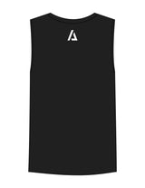 The Mens Tank - Black - ALTORA - Center Chest & Back Neckline Icon - Printed - Off White