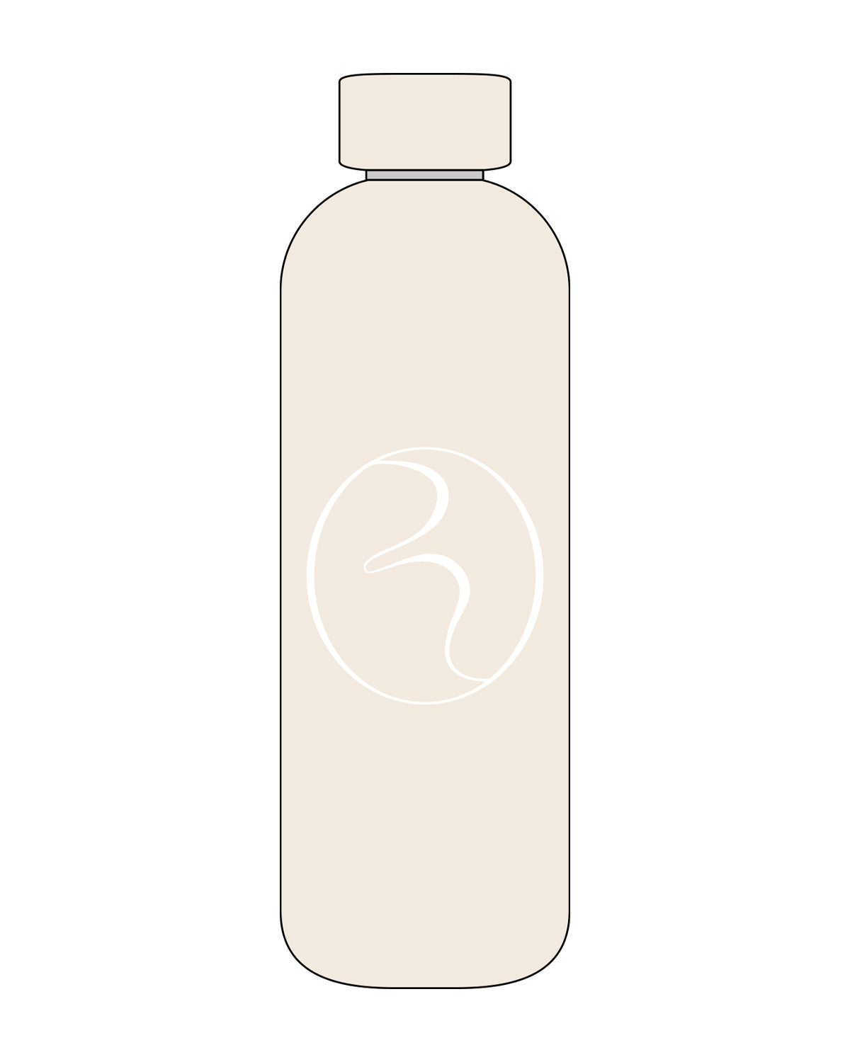 The Water Bottle - Off White - Core Ritual - Center - Icon - White