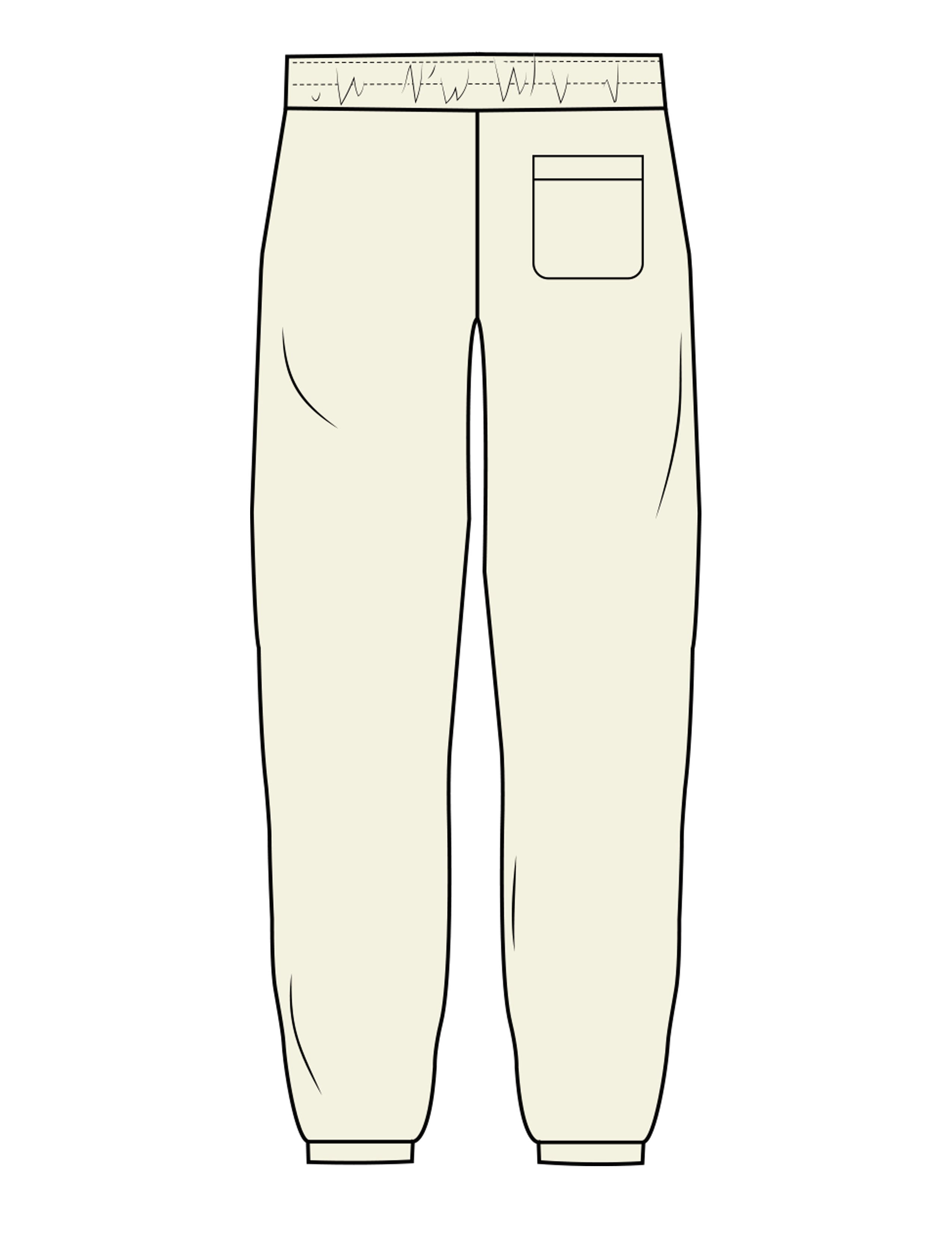 The Mens Sweatpants - Butter - C2 Financial - Left Leg - Printed - Black