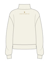 The Mens 1/4 Zip - Off White - Recess Fitness - Left Chest Stacked & Back Neckline - Printed - Brown