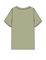 The Mens Heavyweight Tee - Pistachio - NSpiers - Center Chest Stacked - Printed - Tone on Tone