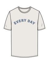 The Mens Tee - Bone - Plum Creek Church - Center Chest Arc & Back Stacked - Printed - Blue