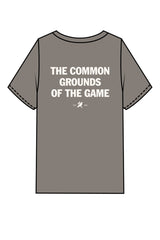 The Mens Heavyweight Tee - Washed Gray - Football Common - Left Chest & Back Stacked - Printed - Ivory