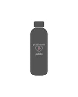 The Water Bottle - Charcoal - Platinum Pilates - Center Body Stacked - Printed - Full Color