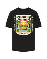 The Mens Tee - Black - Blenders - Left Chest & Back "PACIFIC BEACH" - Printed - Full Color