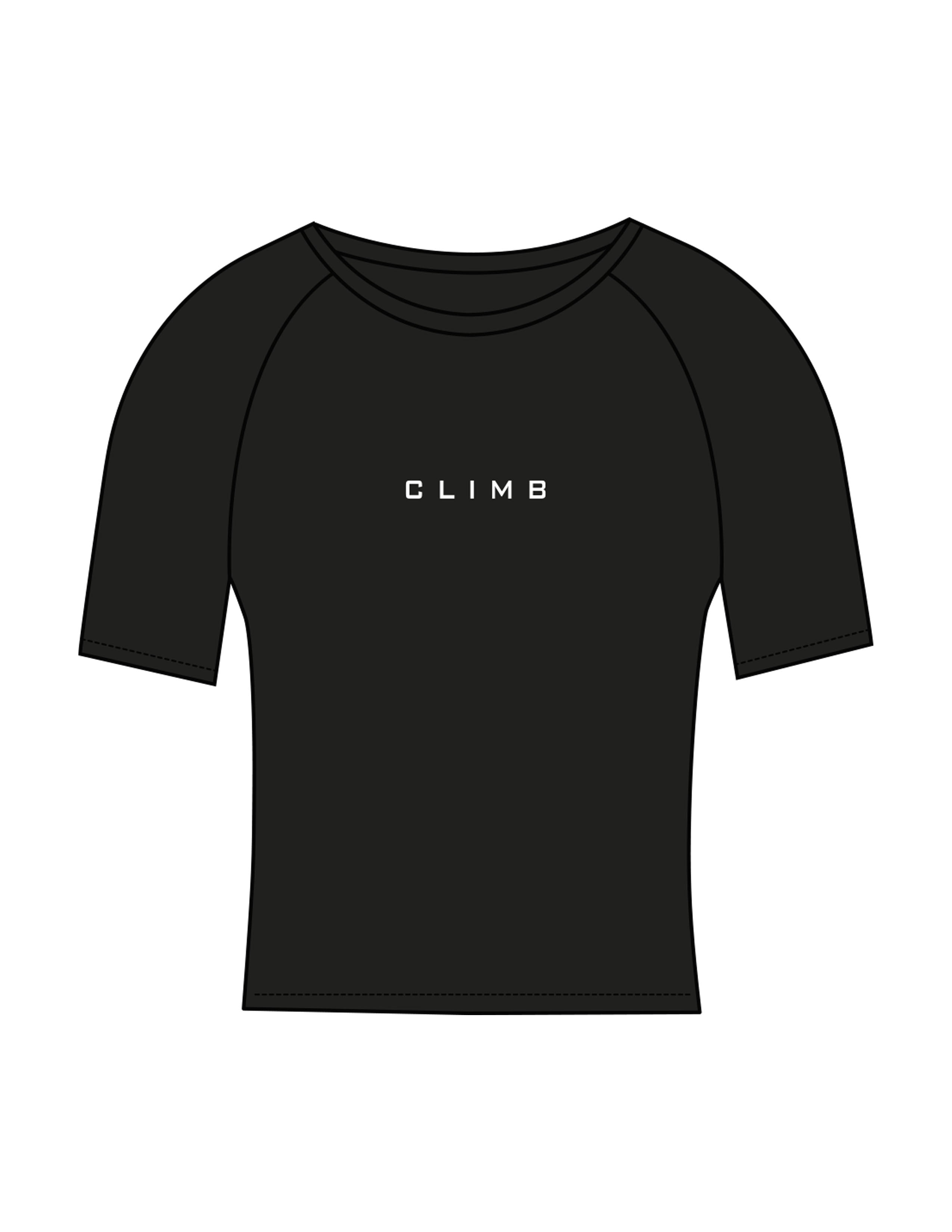 The Short Sleeve Crop - Black - LVL - Center Chest & Back Neckline Icon - Printed - White