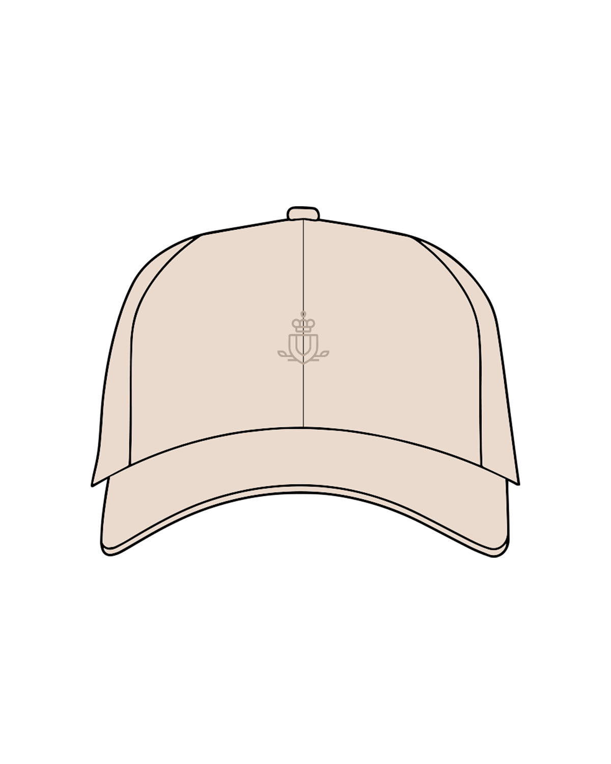 The Dad Hat - Stone - Spa Kingston - Center Crown & Back Panel - Embroidered - Tone on Tone