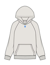 The Mens Hoodie - Washed Bone - DontKnow. - Upper Chest - EMB - Blue