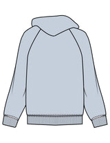 The Mens Hoodie - Powder -  Movement With Chels - Chest Arc & Left Sleeve - Printed - Tone on Tone