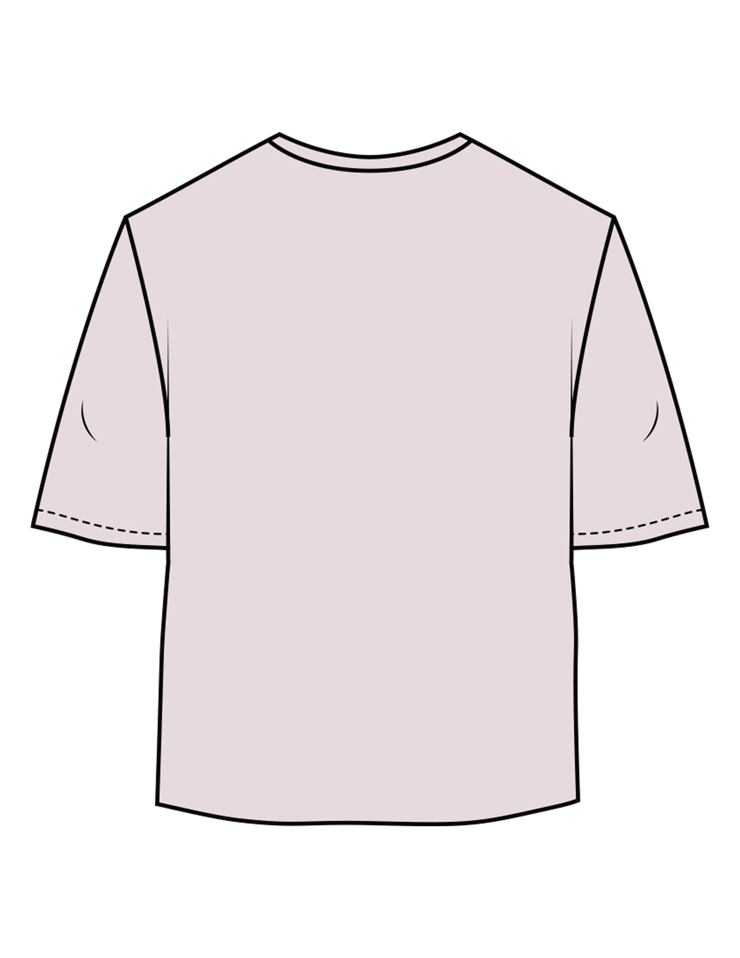The Oversized Crop Tee - Orchid - Barnes. The Label - Chest Flower - Printed - Full Color