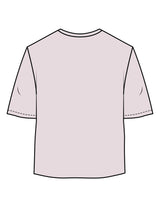 The Oversized Crop Tee - Orchid - Barnes. The Label - Chest Flower - Printed - Full Color