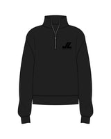 The Womens 1/4 Zip - Black - JL Marketing - Left Chest - Printed - Tone on Tone