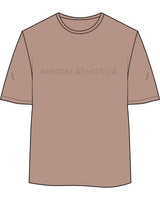 The Womens Oversized Tee - Clay - Reform Athletica - Center Chest - Tone on Tone