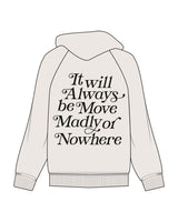 The Womens Hoodie - Bone - Move Madly - Left Chest & Center Back - Printed - Black