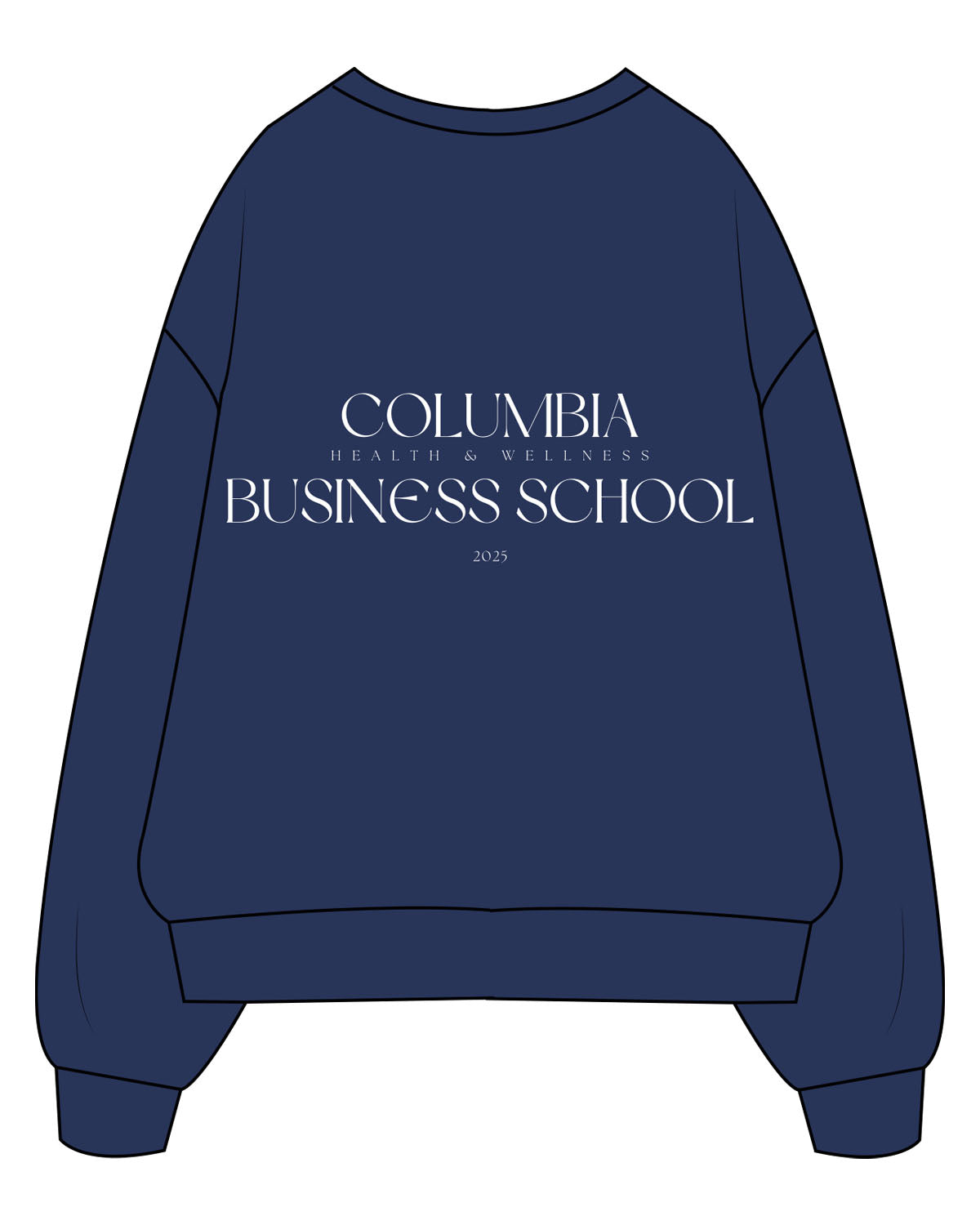 The Mens Crewneck - Cobalt - CBS - Left Chest Stacked & Back Center Stacked