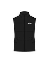 The Mens Puffer Vest - Black - Gladden Gains - Left Chest - Printed - White