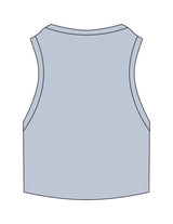 The Ribbed Crop Tank - Powder - Zenwise - Center Chest - EMB - White