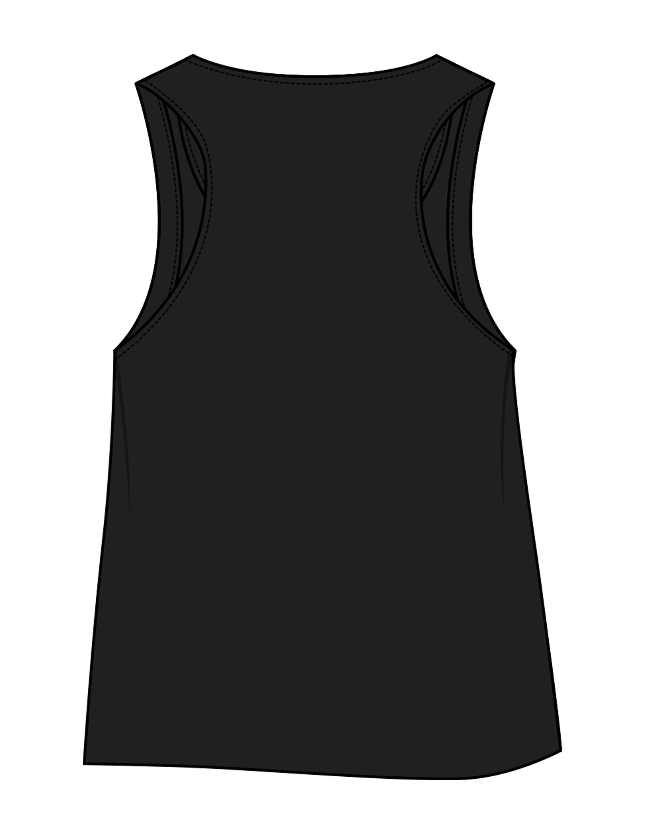 The Crop Tank - Black - Erabelle - Center Chest Stacked - Printed - White