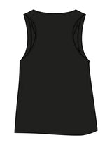 The Crop Tank - Black - Erabelle - Center Chest Stacked - Printed - White