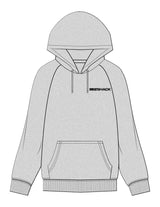 The Womens Classic Hoodie - Heather - Sweatshack - Left Chest & Back Round - Printed - Black