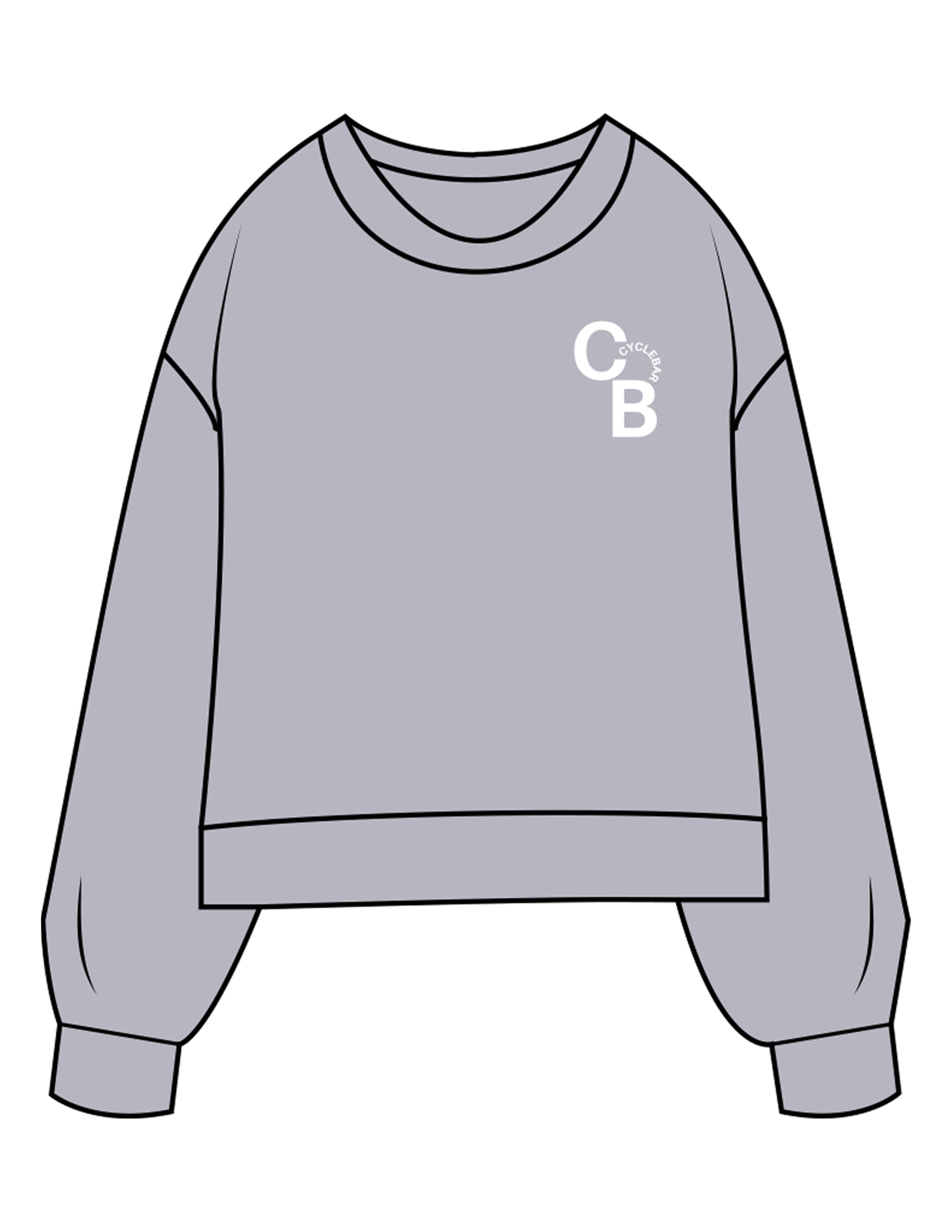 The Womens Sueded Crewneck - Heather - Pineda Fitness LLC - Left Chest - Printed - White