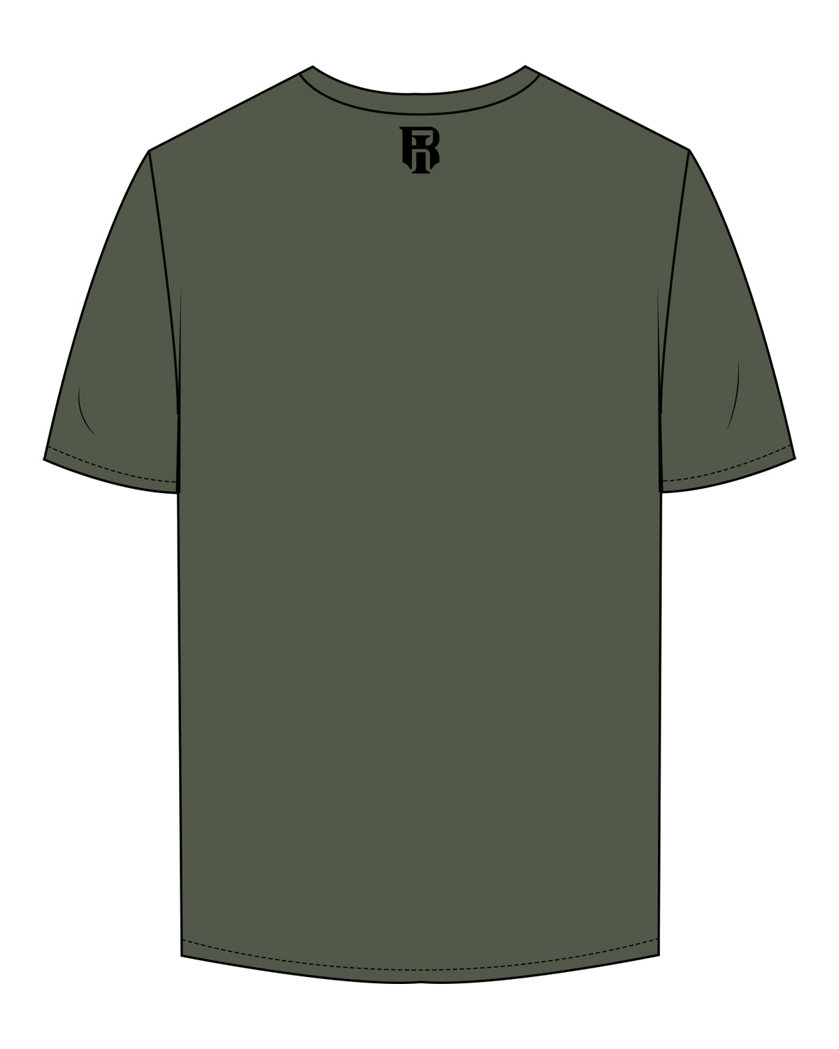 The Mens Tee - Cypress - IR Fit - Center Chest - Back Neckline - Printed - Black