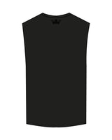 The Muscle Tank - Black - Royal Training Club - Chest Arc Stacked - Back Neckline - Printed - Tone on Tone