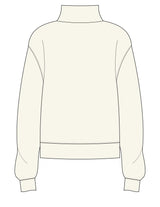 The Womens 1/4 Zip - Off White - The Cove - Left Chest - EMB - Full Color