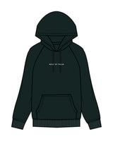 The Mens Classic Hoodie - Pine Green - Pulse 712 - Center Chest - Back Center Stacked - Sioux Center - Printed - White