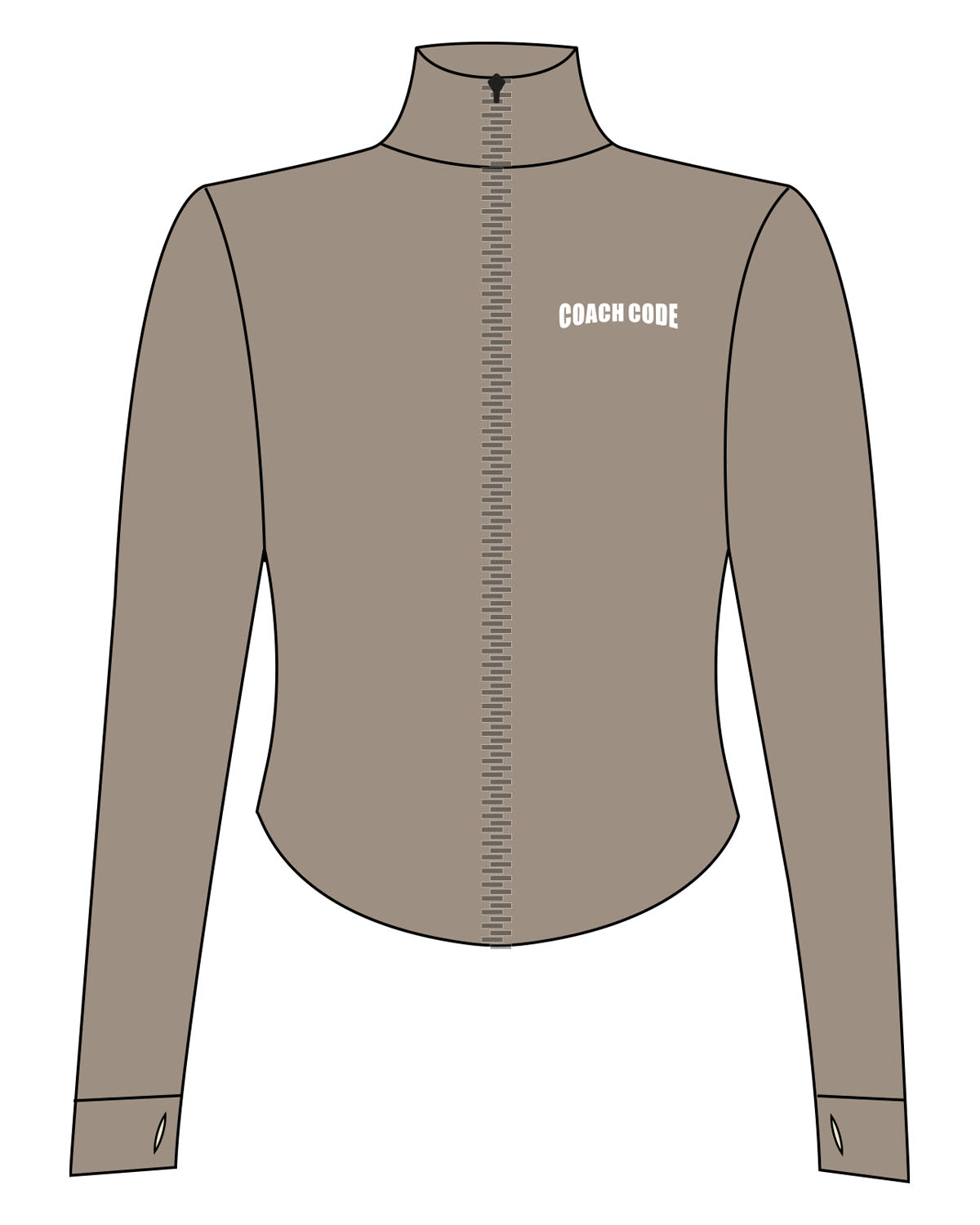 The 3/4 Crop Zip Jacket - Brown - Coach Code - Left Chest - Text - Printed - White
