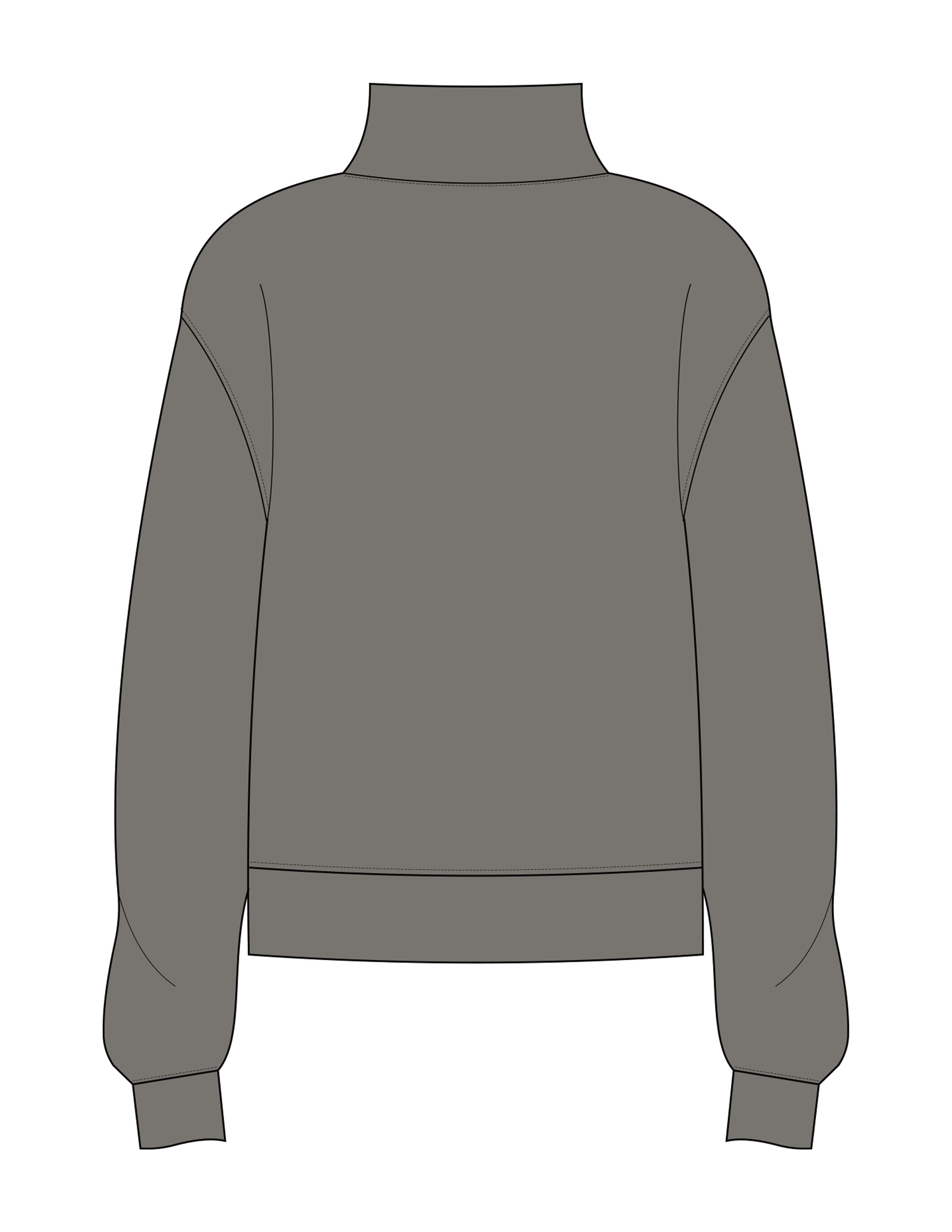 The Womens 1/4 Zip - Washed Gray - Core Collective - Left Chest "C|C" - Printed - Off White