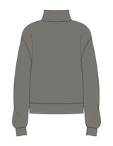 The Womens 1/4 Zip - Washed Gray - Core Collective - Left Chest "C|C" - Printed - Off White