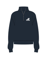 The Womens 1/4 Zip - Navy - JL Marketing - Left Chest - Printed - White