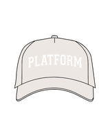 The Foam Trucker Hat - Bone - Platform - Center Crown - Printed - White