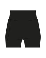 The Womens Sporty Pocket Short - Black - Studio 205 - Back Waist - Printed - White