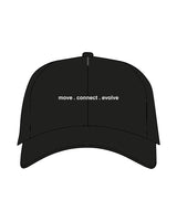 The Dad Hat - Black - Core Cycle - Center Crown & Center Strap - Embroidered - White