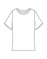 The Baby Tee - White - Neatly - Front & Back Chest Center - Tone on Tone