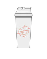 The Shaker Bottle - Clear - Newport Peach - Center - Peach