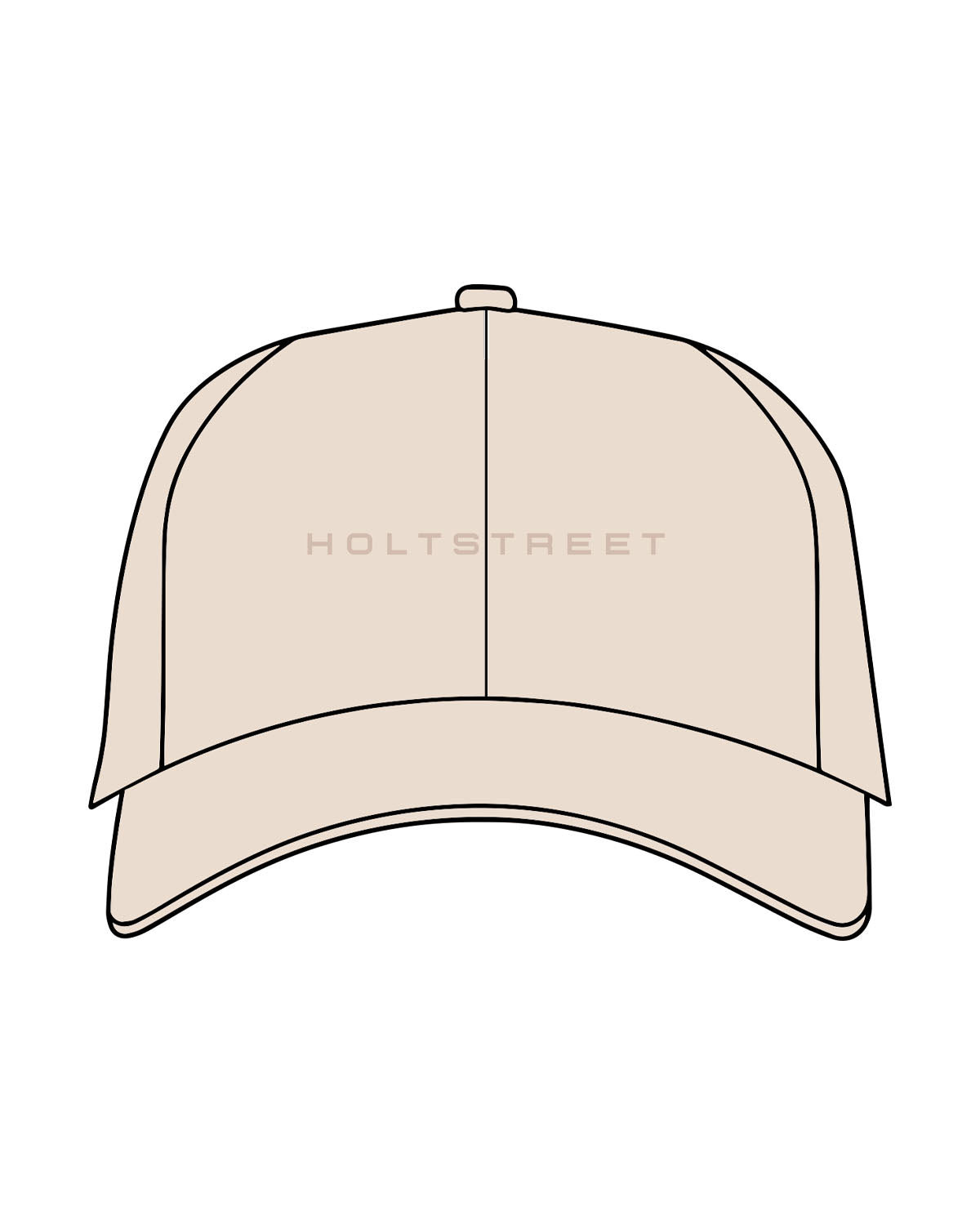 The Dad Hat - Stone - Holt Street - Center Crown - Embroidered - Puff - Tone on Tone