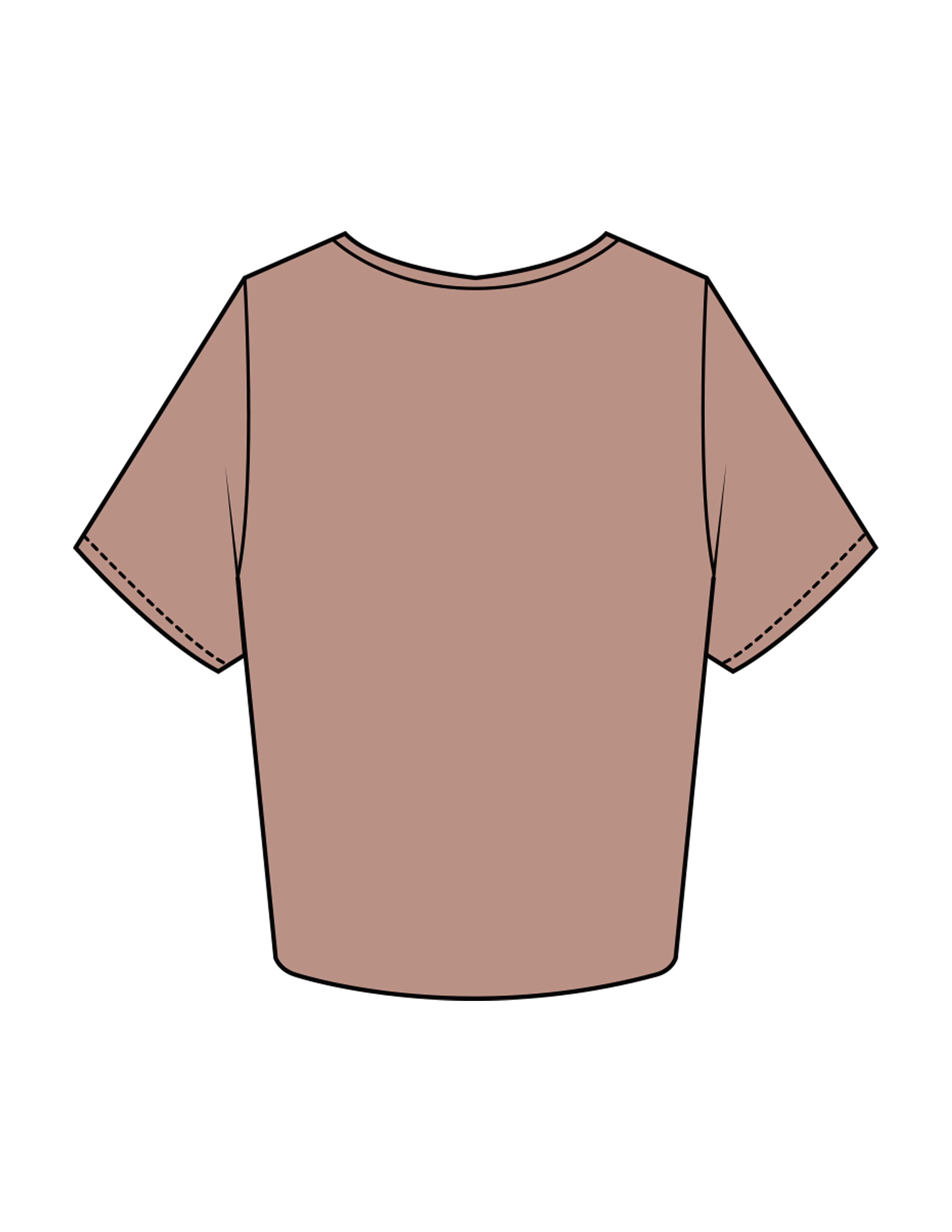 The Crop Tee - Clay - Mantra - Center Chest - Printed - Cafe