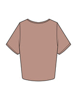 The Crop Tee - Clay - Mantra - Center Chest - Printed - Cafe