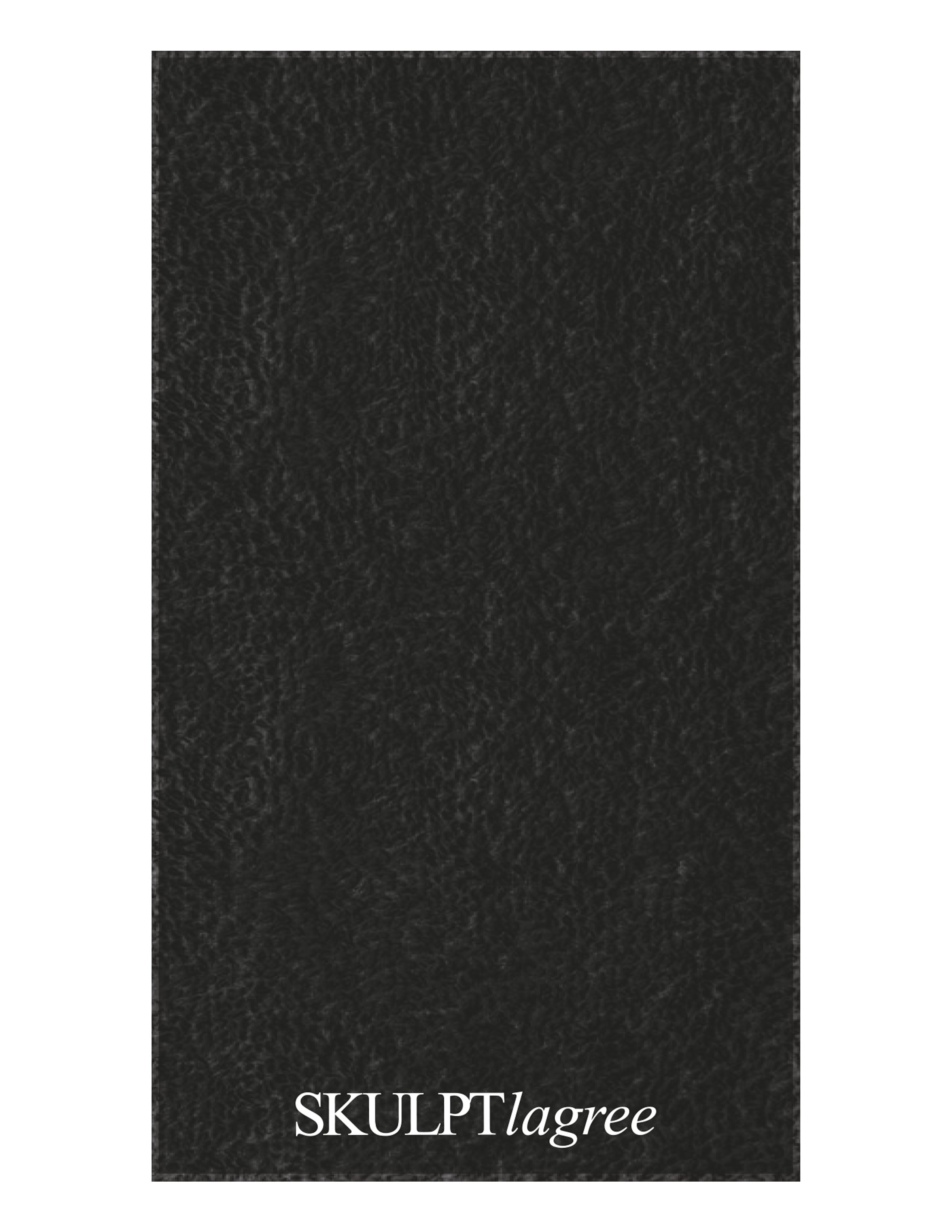 The Gym Towel - Black - Skulpt Lagree - Front Bottom - Embroidered - White - The Gym Towel Bag - Black - Center Body - Printed - White