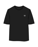 The Womens Oversized Tee - Black - Evolve Lagree - Left Chest & Back Stacked - Printed - White