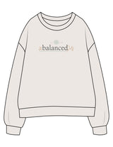 The Womens Crewneck - Bone - Balanced Self - Center Chest Stacked - Printed - Full Color