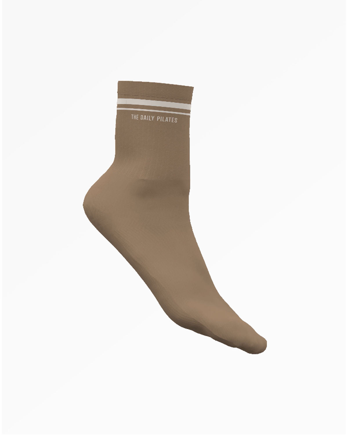 The Daily Pilates 3/4 Crew Sock - Tan