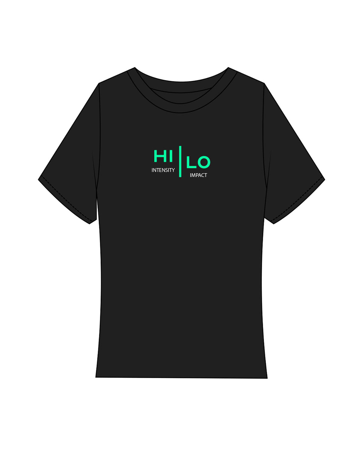The Baby Tee - Black - Hilo - Center Chest - Full Color