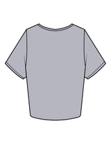 The Crop Tee - Heather - Fase Lagree - Left Chest & Left Sleeve - Printed - Charcoal