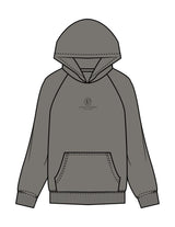 The Mens Hoodie - Washed Gray - Lucky Penny - Center Chest Stacked - Embroidered - Charcoal